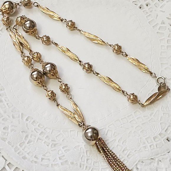 Vintage judy lee tassel necklace - Picture 2 of 5